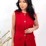 Tiffany Vest Red Set